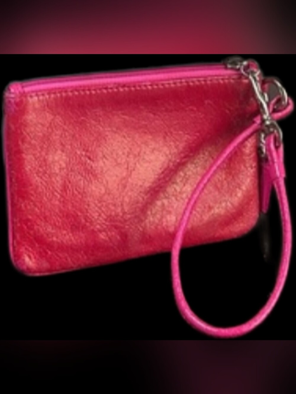 COACH POPPY Pink wristlet - Picture 2 of 5